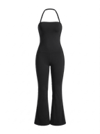 Volsa Flare Jumpsuit Black
