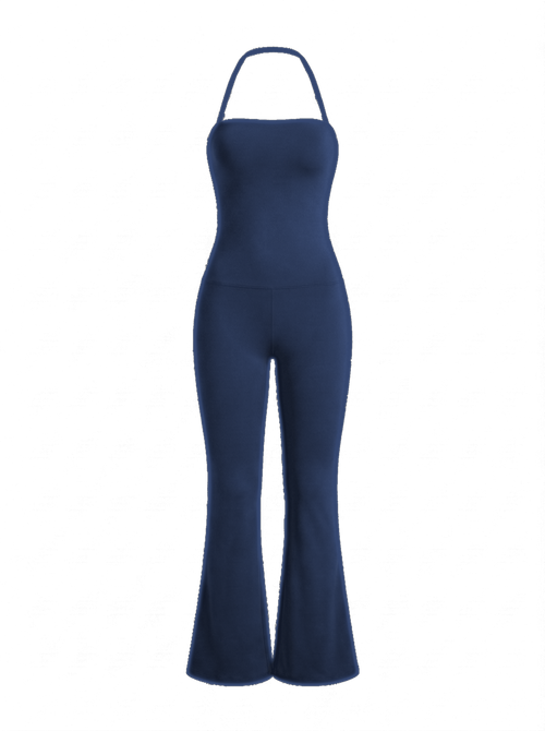 Volsa Flare Jumpsuit Navy
