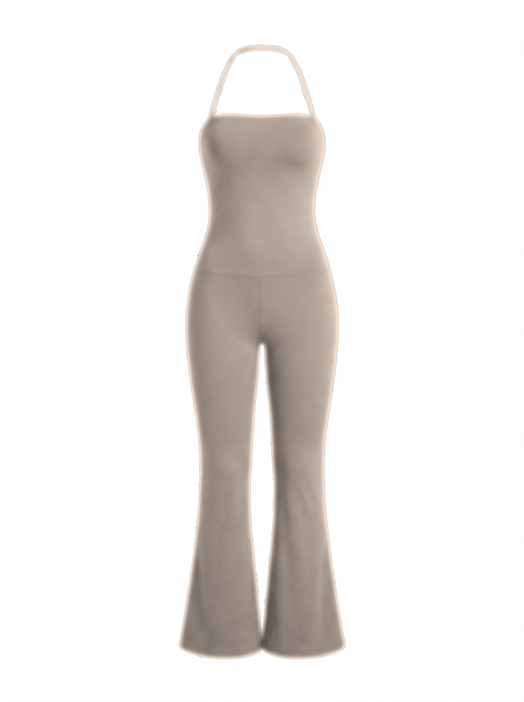 Volsa Flare Jumpsuit Taupe