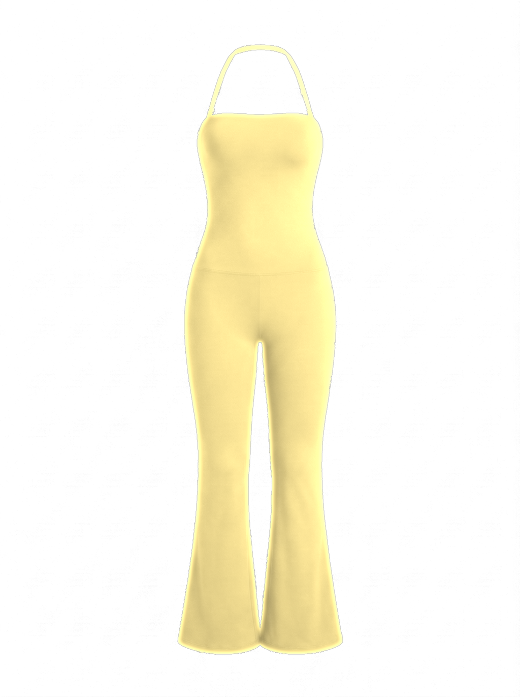Volsa Flare Jumpsuit Yellow
