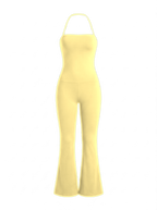Volsa Flare Jumpsuit Yellow