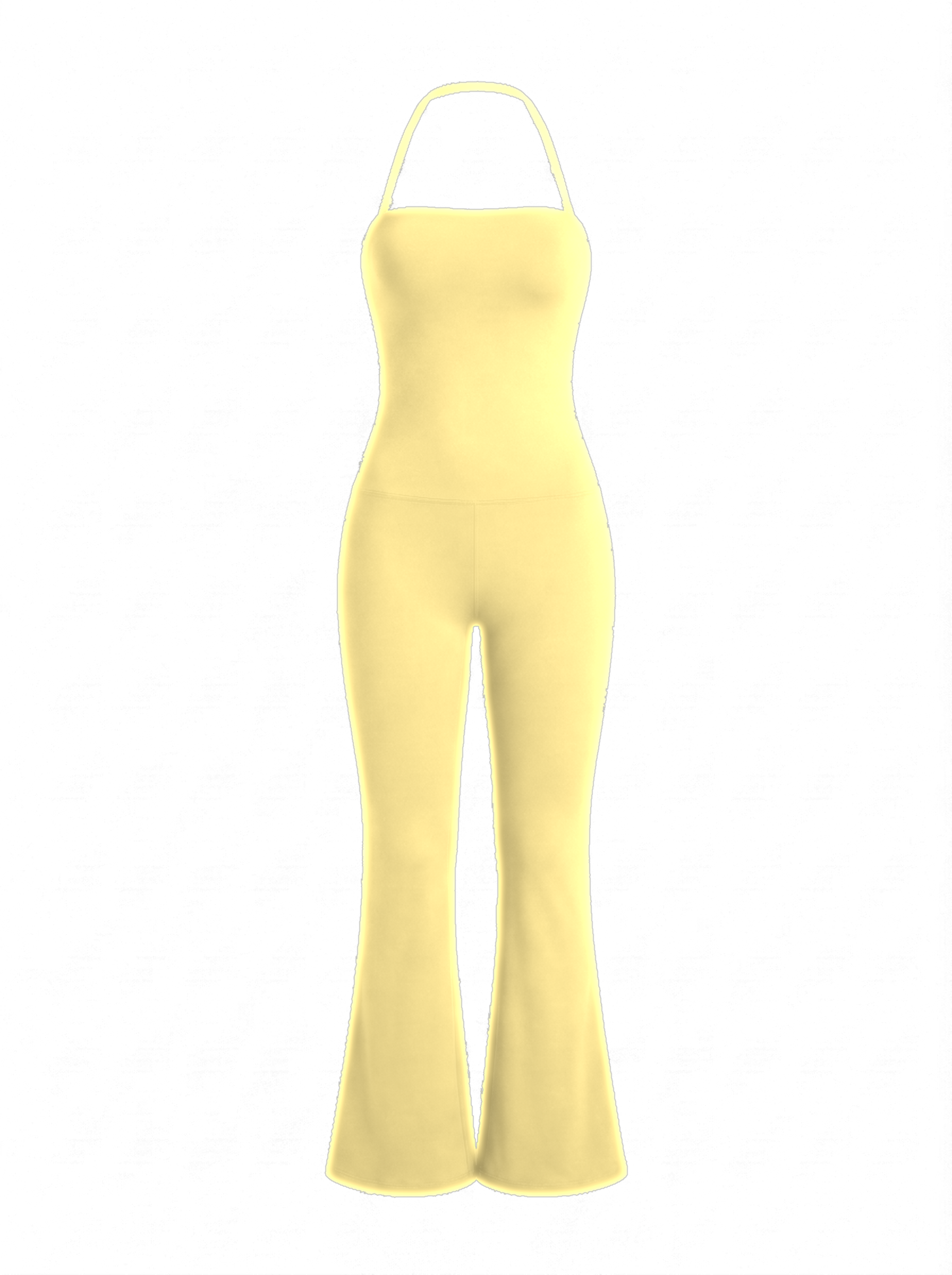 Volsa Flare Jumpsuit Yellow