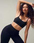 Volsa High Waist Leggings in black, worn, side