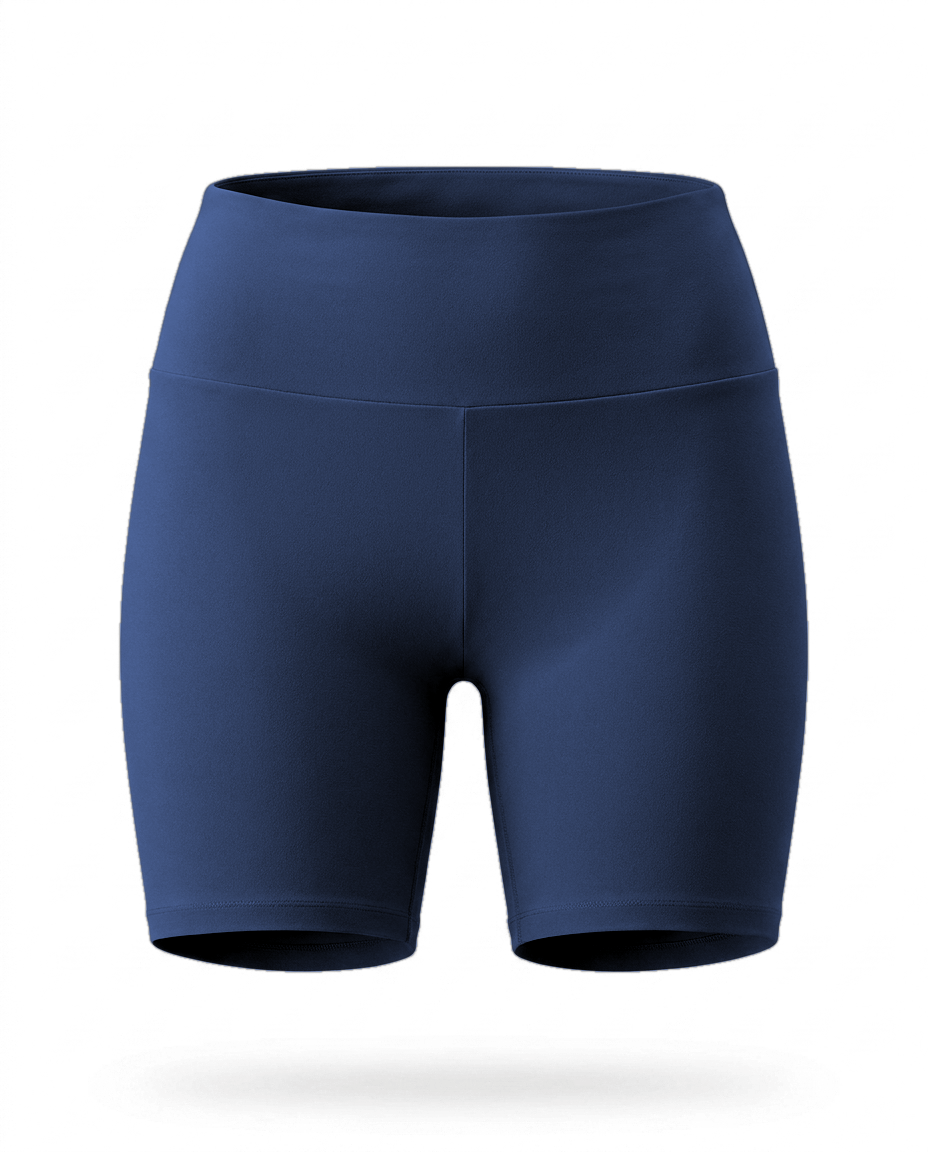 Volsa High Waist Shorts in navy
