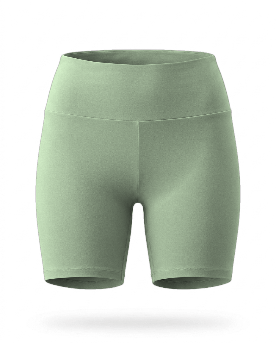 Volsa High Waist Shorts in sage