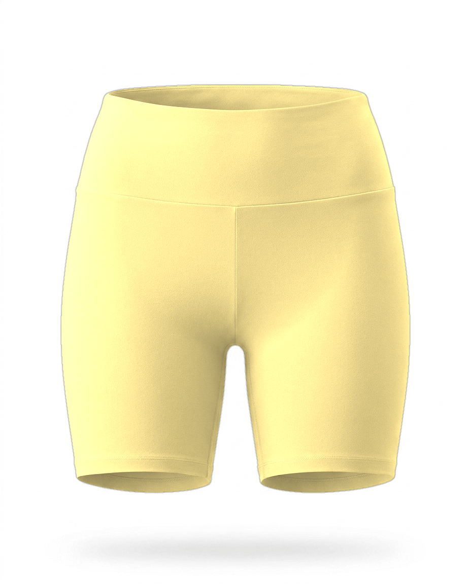 Volsa High Waist Shorts Yellow