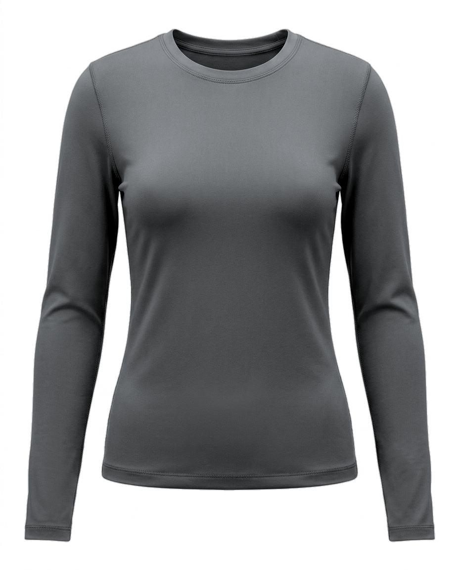 Volsa Long Sleeve Tee in charcoal