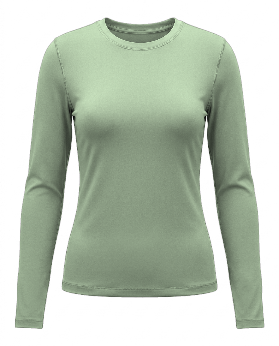 Volsa Long Sleeve Tee in sage