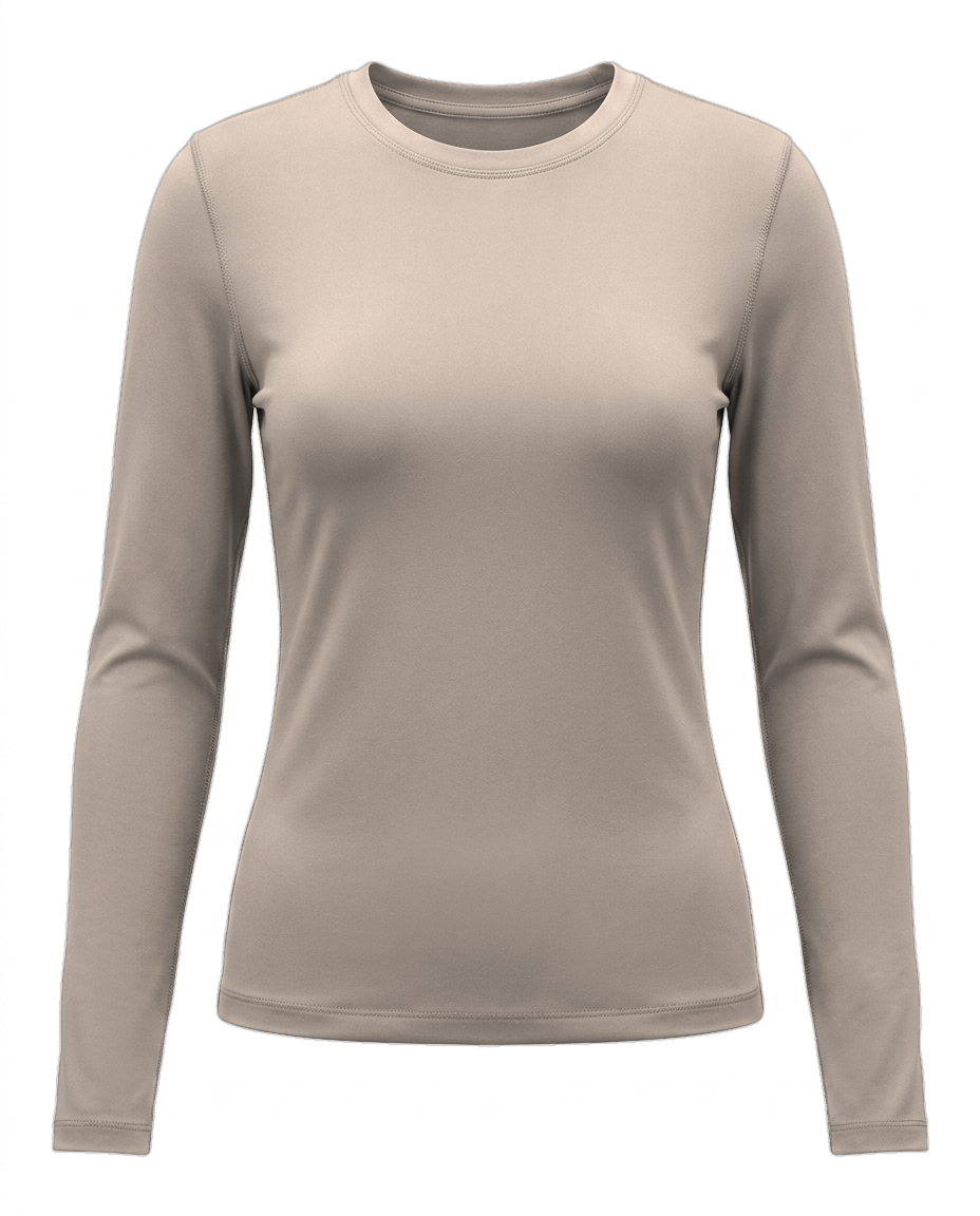 Volsa Long Sleeve Tee in taupe
