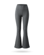 Volsa Ribbed Flare Leggings in charcoal