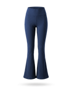 Volsa Ribbed Flare Leggings in navy