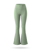 Volsa Ribbed Flare Leggings in sage