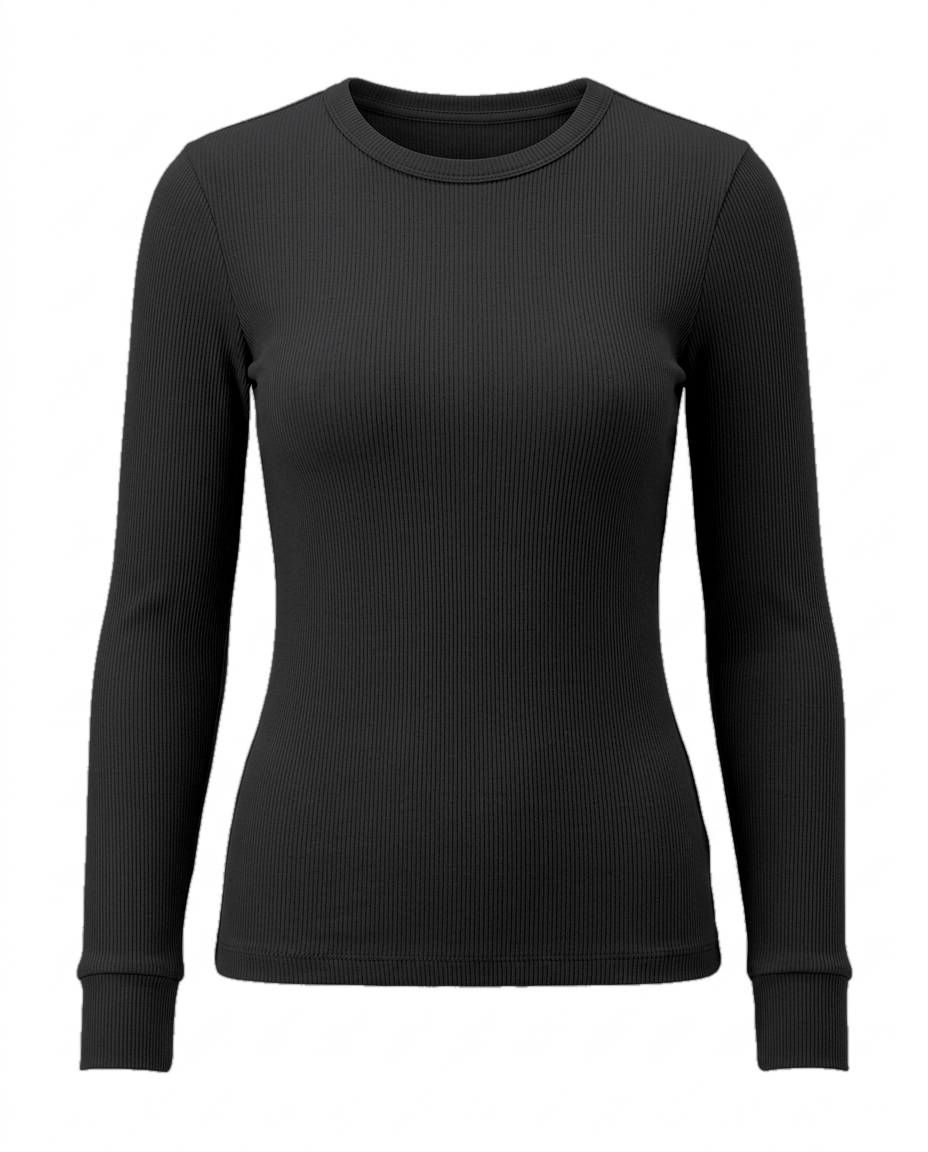 Volsa Ribbed Long Sleeve Tee