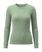 Volsa Ribbed Long Sleeve Tee in sage