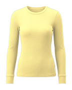 Volsa Ribbed Long Sleeve Tee Yellow