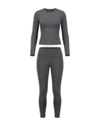 Volsa Long Sleeve Set in charcoal