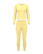 Volsa Long Sleeve Tee and Leggings Set Yellow