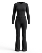 Volsa Ribbed Set in black