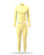 Volsa Zip Jacket and Leggings Set Yellow
