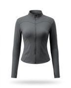 Volsa fitted zip jacket in Charcoal