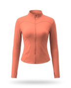 Volsa fitted zip jacket in Coral