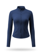 Volsa fitted zip jacket in Navy