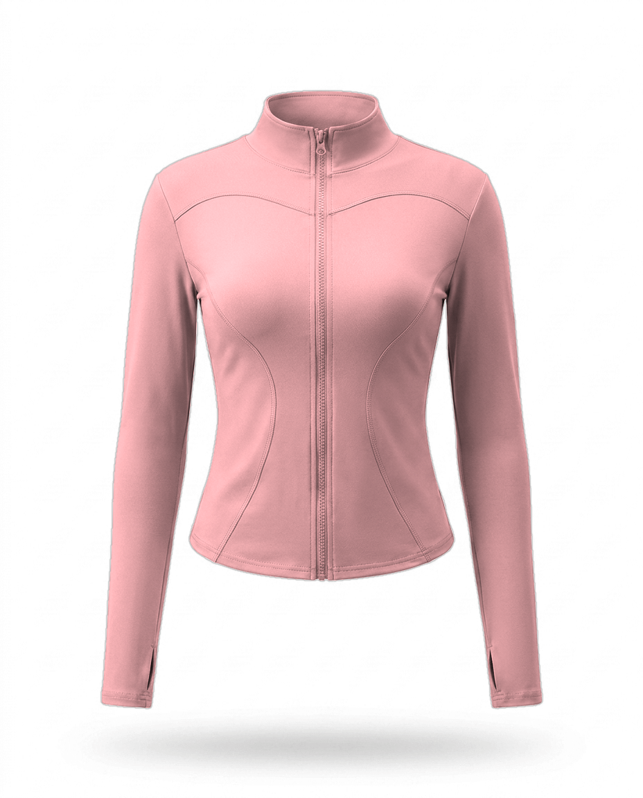 Volsa fitted zip jacket in Pink