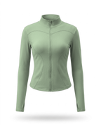 Volsa fitted zip jacket in Sage