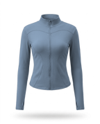 Volsa fitted zip jacket in Slate Blue
