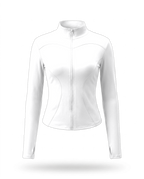 Volsa fitted zip jacket in White