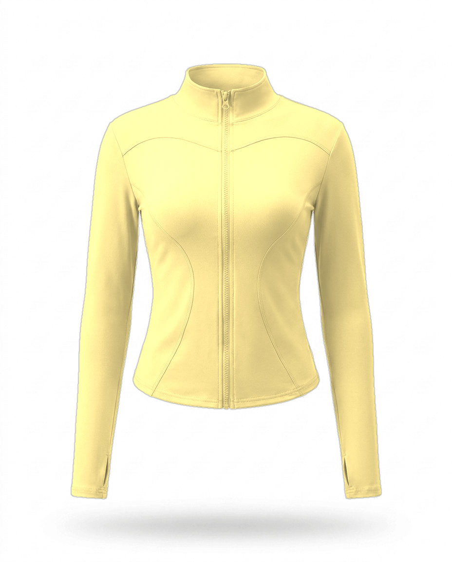 Volsa Fitted Zip Jacket Yellow
